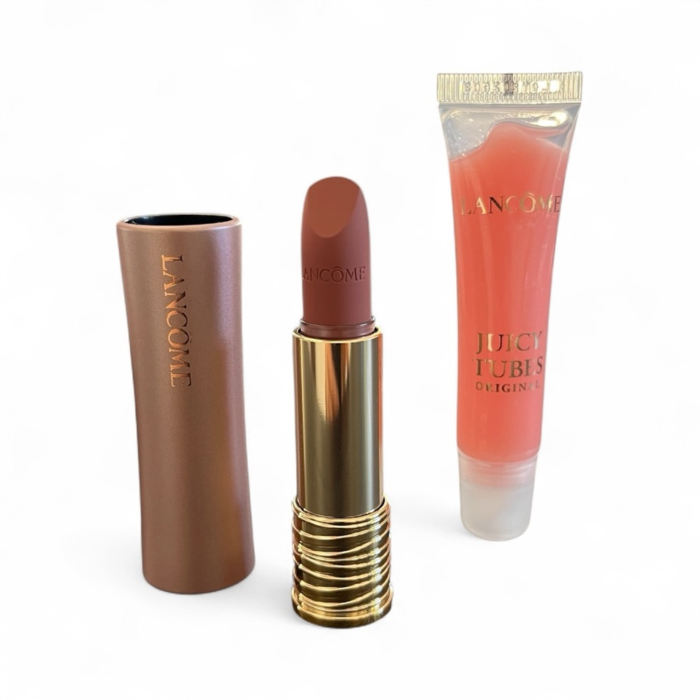 NEW Lancôme L’Absolu Matte Neutral Lipstick and Juicy Tubes Lip Gloss Set